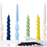 MÆGEN Spiral Taper Candles - 3 Pack - Navy