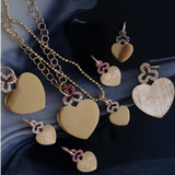 Devon Woodhill - Classic Heart Charm - Pink Ombre Florentine