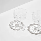 WAVE COUPE GLASSES - CLEAR, Set of 2