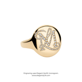 Devon Woodhill - 'Halo' Solid Gold Signet Ring