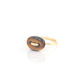 Jenna Blake - MINI STONE MARINER RING tiger’s eye