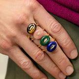 Jenna Blake - MINI STONE MARINER RING tiger’s eye