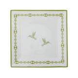 Jenna Blake: Green and White Hummingbird Jewelry Dish