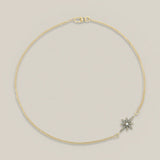 Antique Finish Victorian Star East West Mini Diamond Necklace