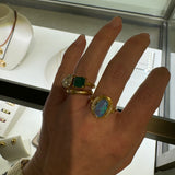 Brooke Gregson - Black Opal Orbit Halo Ring - One Of A Kind