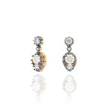 Jenna Blake Mini Palm Blackened Diamond Leaf Earrings