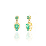 Jenna Blake Mini Palm Emerald Leaf Earrings