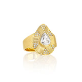 Brooke Gregson - Talisman Shield Diamond Engraved Ring - One Of A Kind