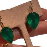Jenna Blake - Candy Wrapper Pear Emerald Drop Earrings