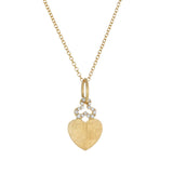 Devon Woodhill - Mini Heart Charm - Trefoil Florentine