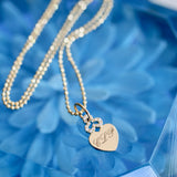 Devon Woodhill - Mini Heart Charm - Trefoil Florentine