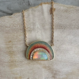 Brooke Gregson - Opal Sunrise Enamel Diamond Necklace
