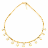 DIAMOND BOX FRINGE NECKLACE