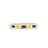 Sorellina - Tarot Baguette Stacking Band - Blue Sapphire