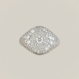 Lucy Delius - Modern Finish Pavé Diamond Signet Ring