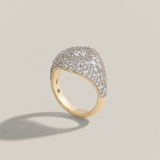Lucy Delius - Modern Finish Pavé Diamond Signet Ring