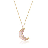 Sorellina - Crescent Moon Inlay Pendant