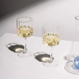 WAVE WINE GLASSES - CLEAR