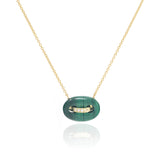 Jenna Blake - Mini Mariner Link Necklace Malachite