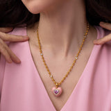 Buddha Mama: 4MM Ball Chain with Diamonds 20K Gold