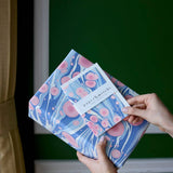 Hand Marbled Wrapping Paper Sheets - Cosmos Hydrangea