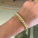 For Future Reference - 14k Yellow Gold with Pearls - 1980's - Italian