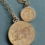 Devon Woodhill - Classic Disc Charm - Yellow Gold Diamond