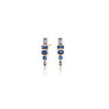 SORELLINA - Totem Studs - Blue Sapphire