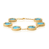 ESTABLISHED - Turquoise Stone Disk Bracelet