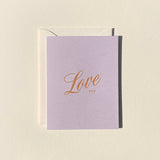 Love You No. 32: Lavender / Single Card