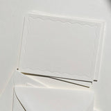 Letterpressed Notecard No. 03 Set of 10 Wavy Border No Ink: Natural / Set of 10
