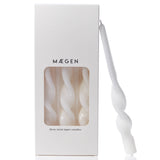 MÆGEN Twist Taper Candles - 3 Pack - Ice White