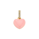 Buddha Mama: Pink Enamel Puffy Heart Pendant