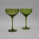 Sage Ribbed Coupe - Set of 4