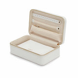 Maria Medium Zip Case: White