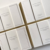 Letterpressed Notecard No. 03 Set of 10 Wavy Border No Ink: Natural / Set of 10