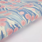 Hand Marbled Wrapping Paper Sheets - Cosmos Hydrangea