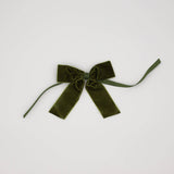 Forest Green Velvet Napkin Bow Tie - Set of 6