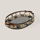 Ascher Paris - Iraca Palm Leather Tray Small Nuit