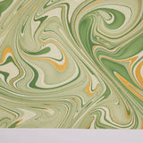 Hand Marbled Wrapping Paper Sheets - Waves Matcha