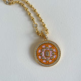 Buddha Mama: Mandala Clementine Enamel Pendant