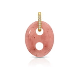 Jenna Blake - Mariner Link Charm - Strawberry Quartz