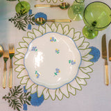 Toile de Blu Hortensia Tablecloth: Length: 260cm/102in