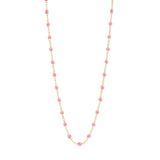 gigiClozeau: Classic Gigi FUCHSIA  necklace yellow gold- 16.5"