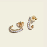 Lucy Delius - Polished Baby Carre Cut Half Hoops
