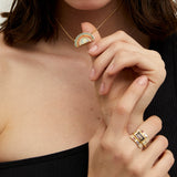 Brooke Gregson - Opal Sunrise Enamel Diamond Necklace