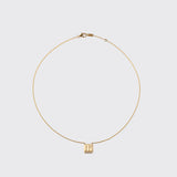 Boochier - Yellow Gold Diamond Mini Letter Necklace M