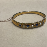 For Future Reference - Gold and Sapphire Vintage Bangle