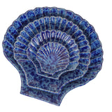 Carolina Irving & Daughters - Small Concha Cobalt with White