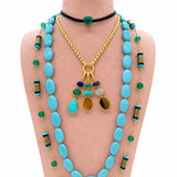 Jenna Blake - Totem Charm- Lapis, Malachite, Turquoise